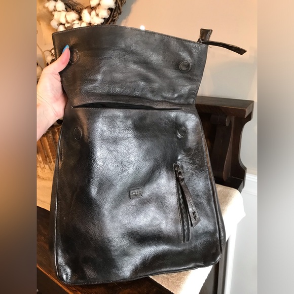 NWT Bed Stu Howie Leather Backpack Black Lux Rustic Retail $365 - Picture 7 of 16
